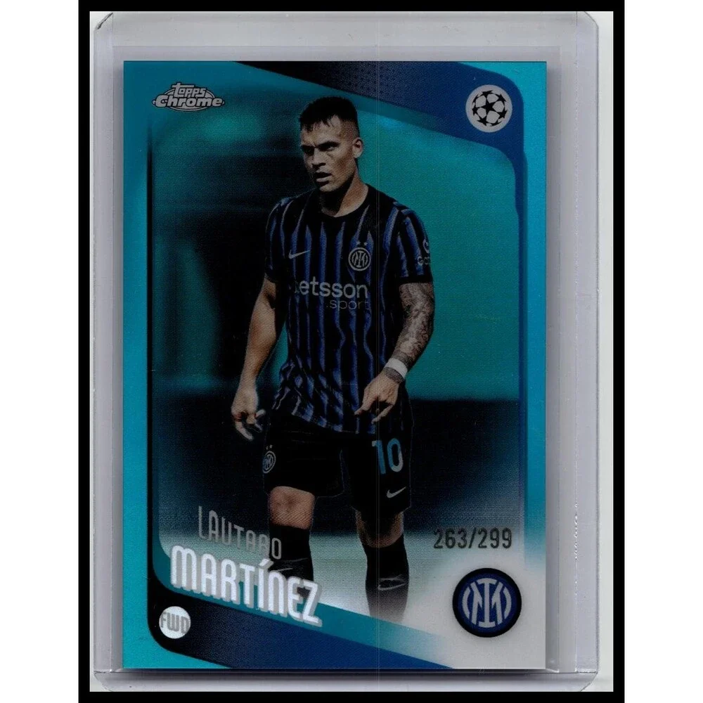 2025-26 Topps Chrome UEFA Lautaro Martínez #156 Teal Refractor #/299